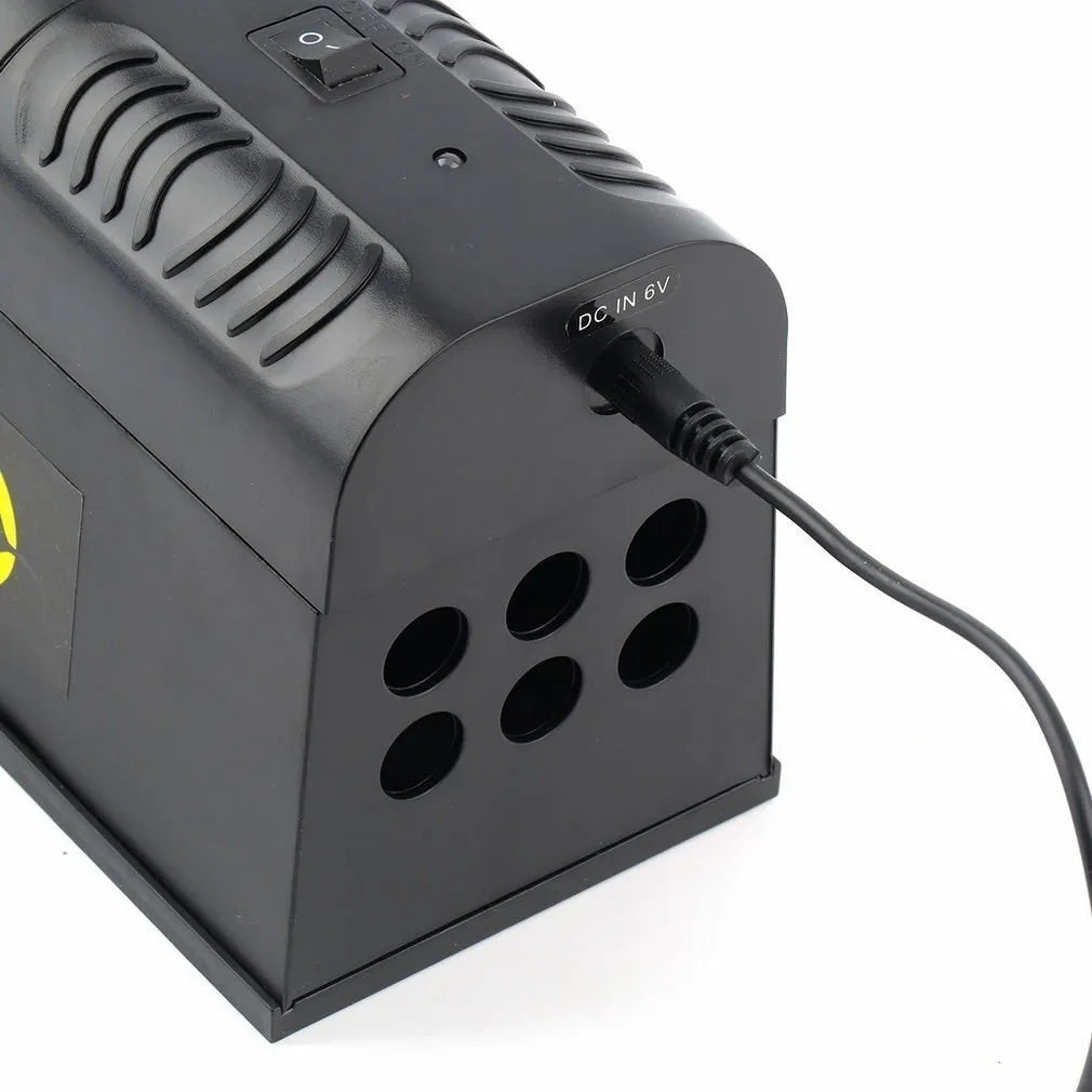 Black high voltage electronic rodent killer with choice of UK EU or US plug