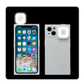 Ring flashing mobile phone case for iPhone 13 with selfie fill light in pink white green colours