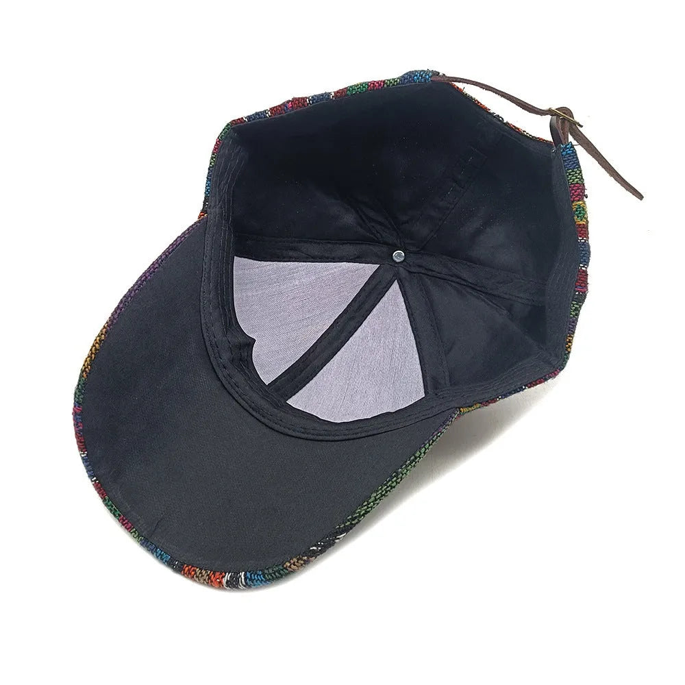 Women's bohemian baseball cap with dome crown in a choice of eight colours, size M.