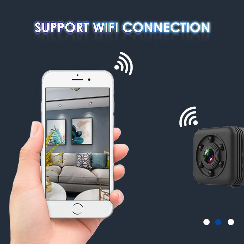 SQ29 black waterproof sports camera with MicroUSB port for extended outdoor recording.