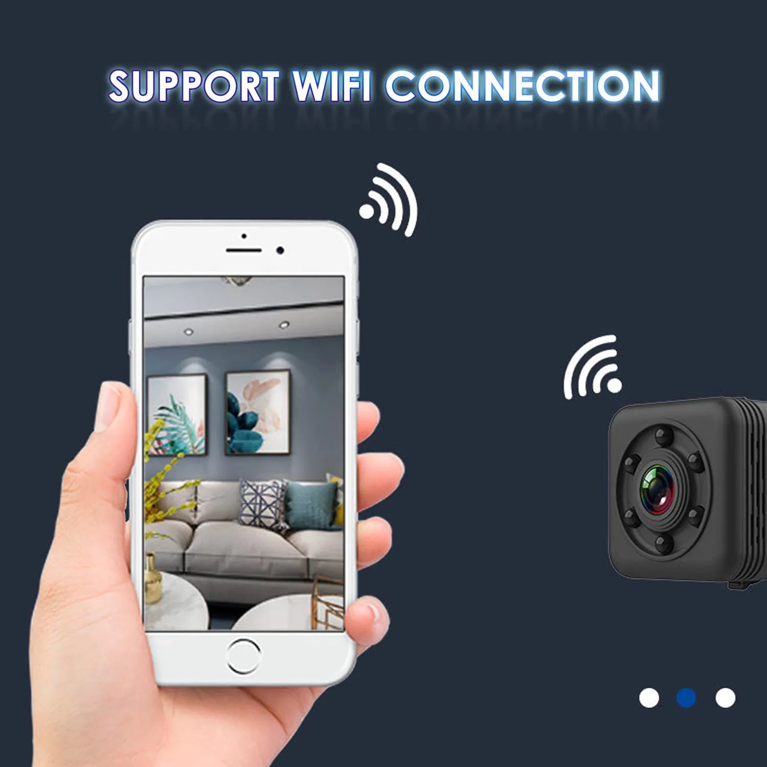 SQ29 black waterproof sports camera with MicroUSB port for extended outdoor recording.