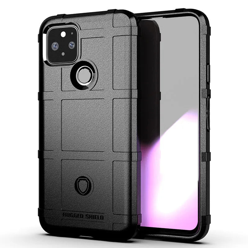 Frosted TPU back cover phone case for Google Pixel5 in black colour with simple design