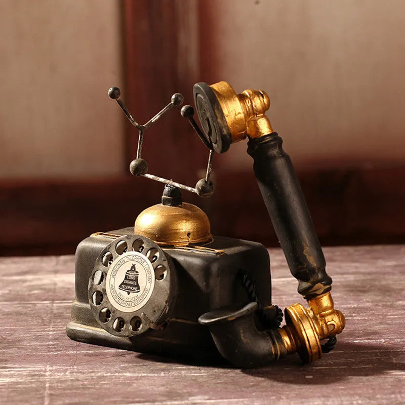 Black synthetic resin old dirty craft ornament car model with distressed finish