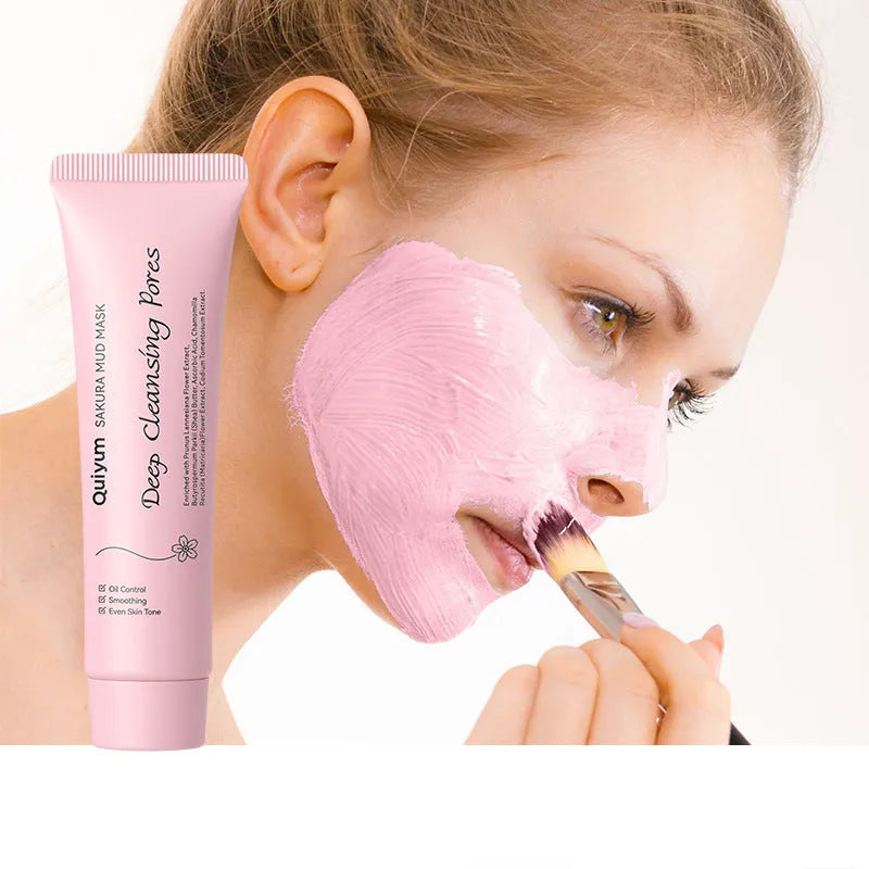Cherry blossom mud facial mask 30g for cleansing and hydration