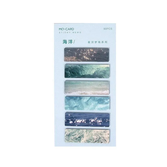 90 reusable night sky star index cards in celestial colours with writable PET plastic surface