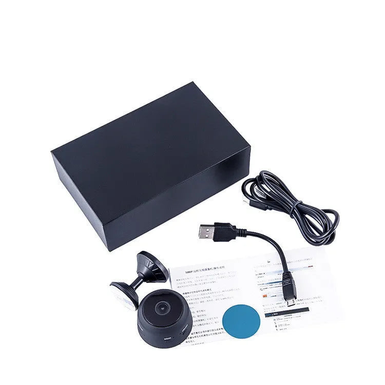 Matte night vision camera in black with 1080P HD resolution and 150 degree wide angle lens