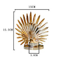 Golden metal candle holder with three style options A B C for table decoration