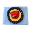Black PVC virus biological model for medical education, 20cm long.