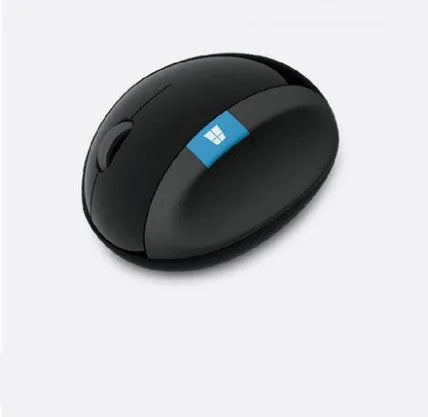 Microsoft wireless ergonomics mouse in black with normal size design and 2.4GHz receiver