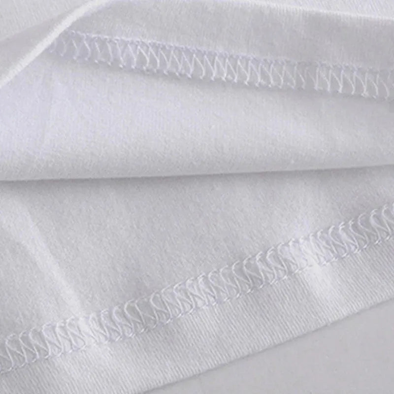 White modal t-shirt with banana peel print on the front, shown against a plain background
