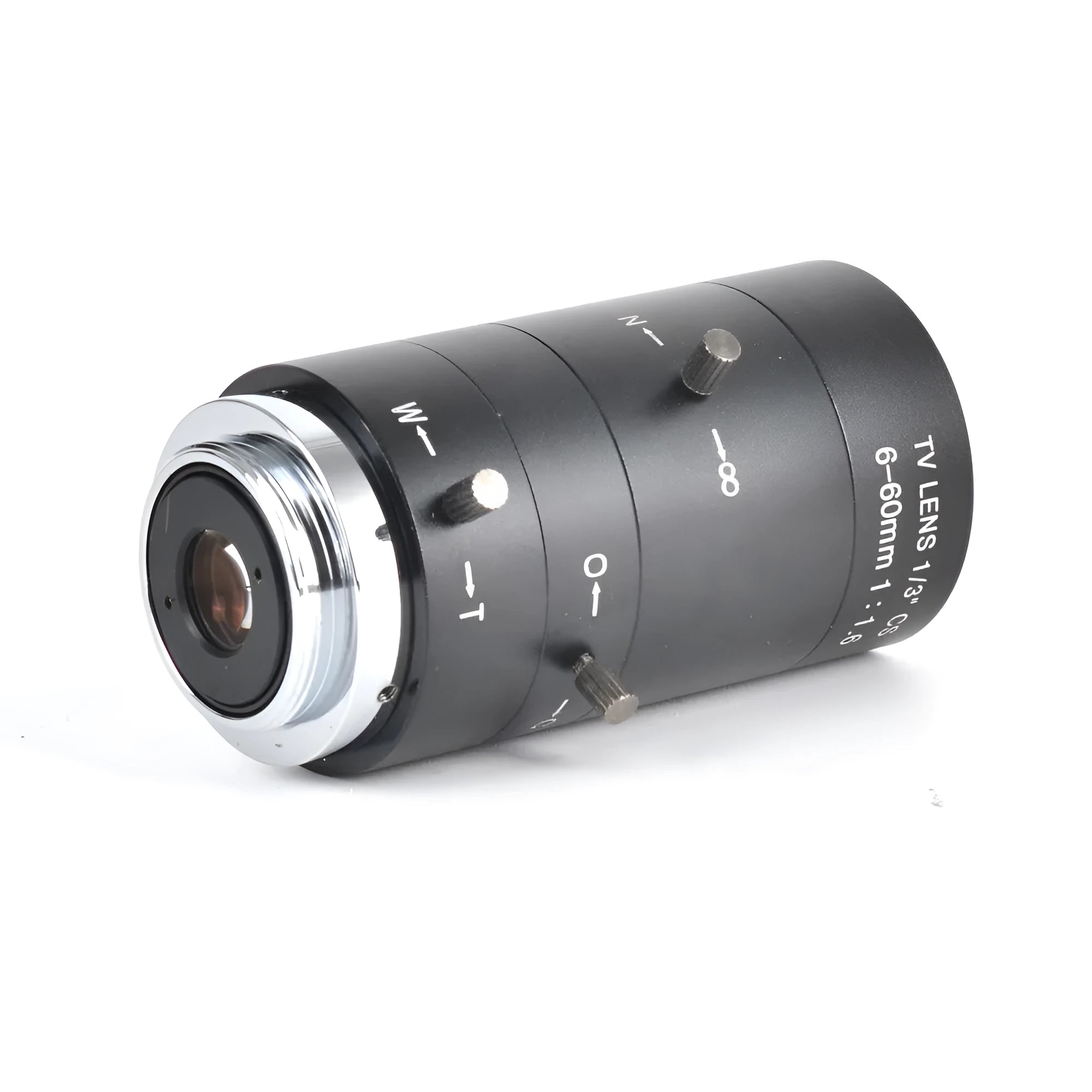 Black manual aperture 6-60mm CS mount camera lens for 1/3 inch sensor cameras