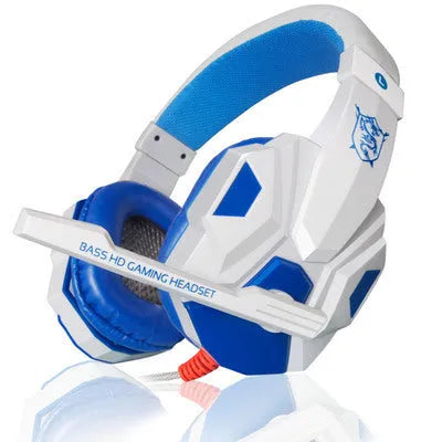 PC780 desktop gaming headset with microphone in black and blue colours