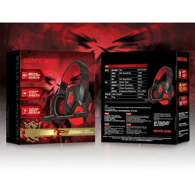 PC780 desktop gaming headset with microphone in black and blue colours