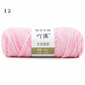 8 strands gradient milk cotton wool yarn in blue tones, medium thickness, ball form for hand knitting