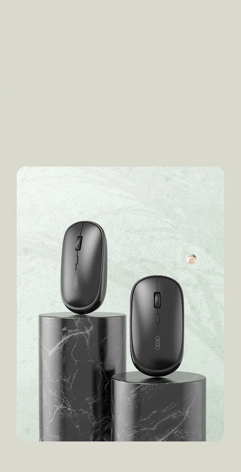 M900 rechargeable wireless mouse in black with USB receiver, 2.4GHz 1000dpi for laptop