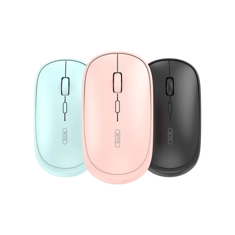 M900 rechargeable wireless mouse in black with USB receiver, 2.4GHz 1000dpi for laptop