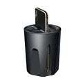 Car multifunctional two-in-one wireless charger in black with X8 model number 12V input and 5V output