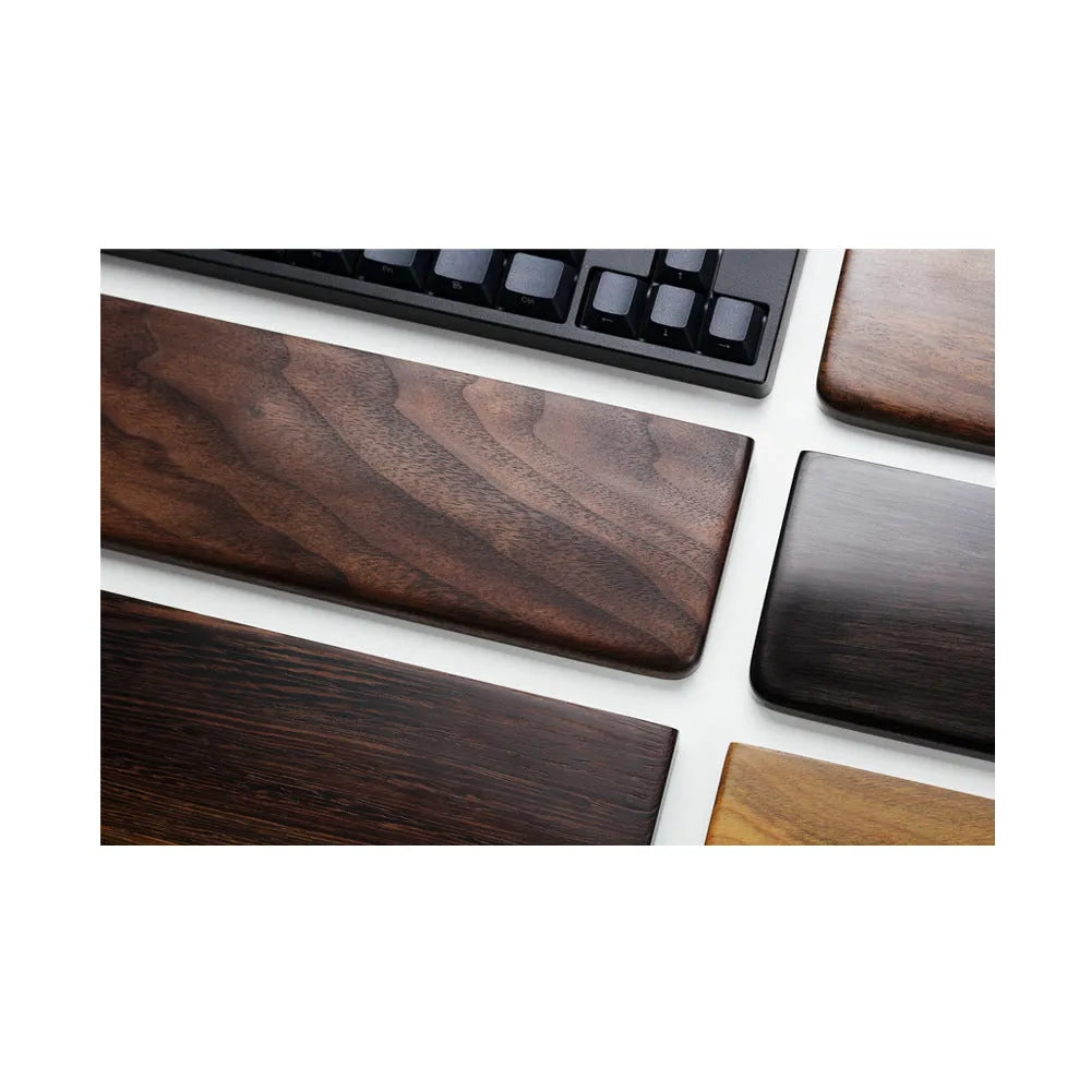Black walnut wood keyboard wrist rest measuring 30cm for mechanical keyboards