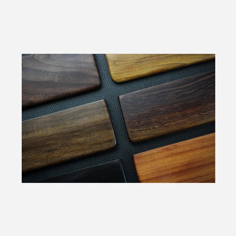 Black walnut wood keyboard wrist rest measuring 30cm for mechanical keyboards
