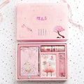 Cherry blossom hand ledger gift box set with paper cover, 33x24.5cm, 475g pages, in OPP packaging, featuring a floral design