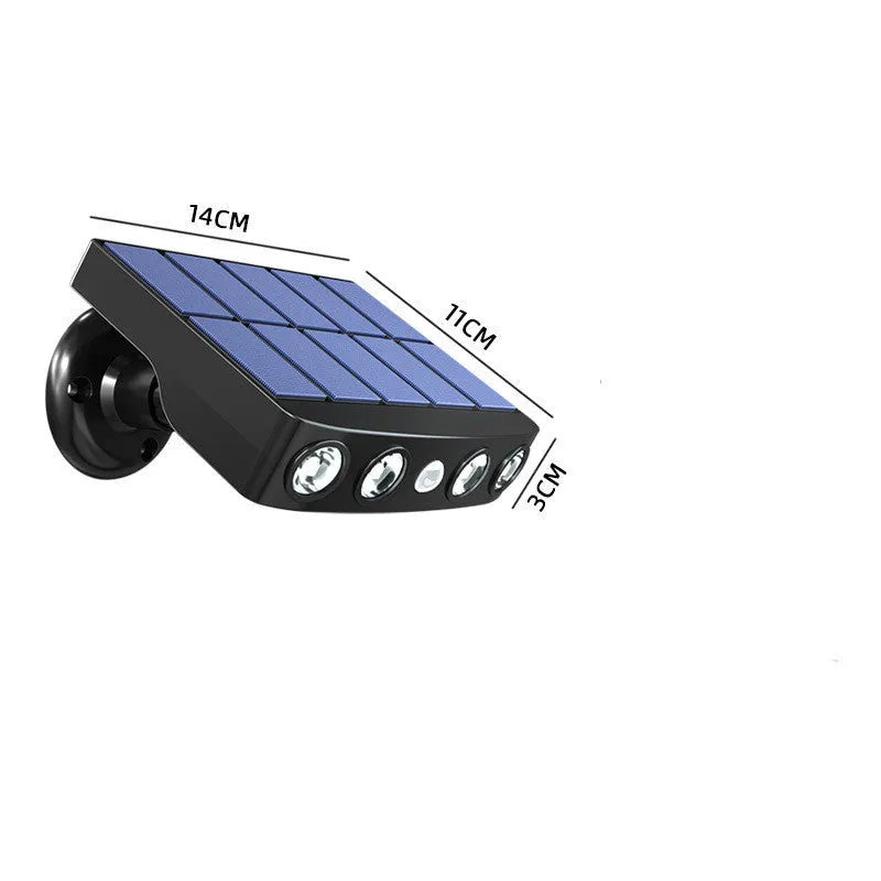 Black outdoor wall light with motion sensor for garden security lighting