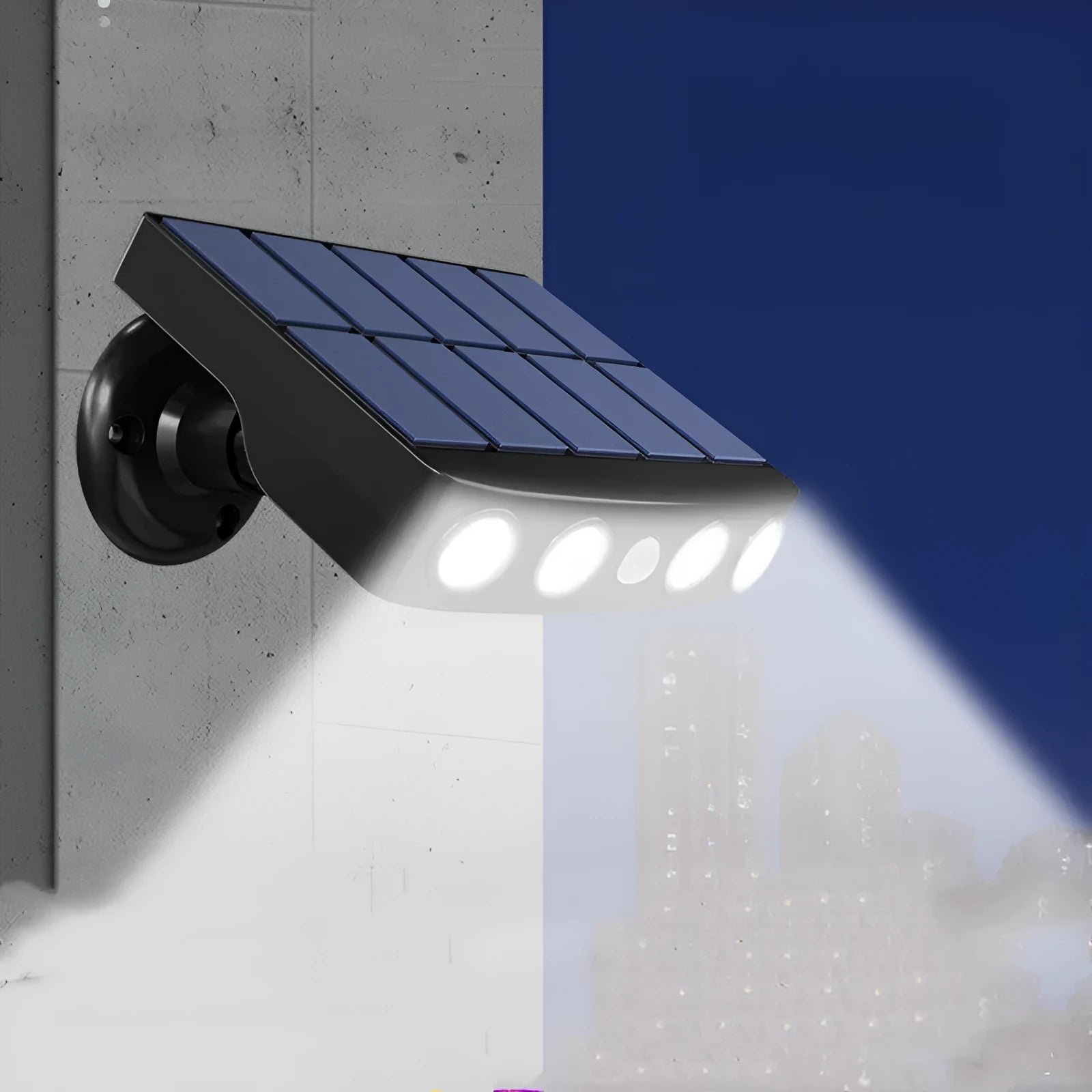 Black outdoor wall light with motion sensor for garden security lighting
