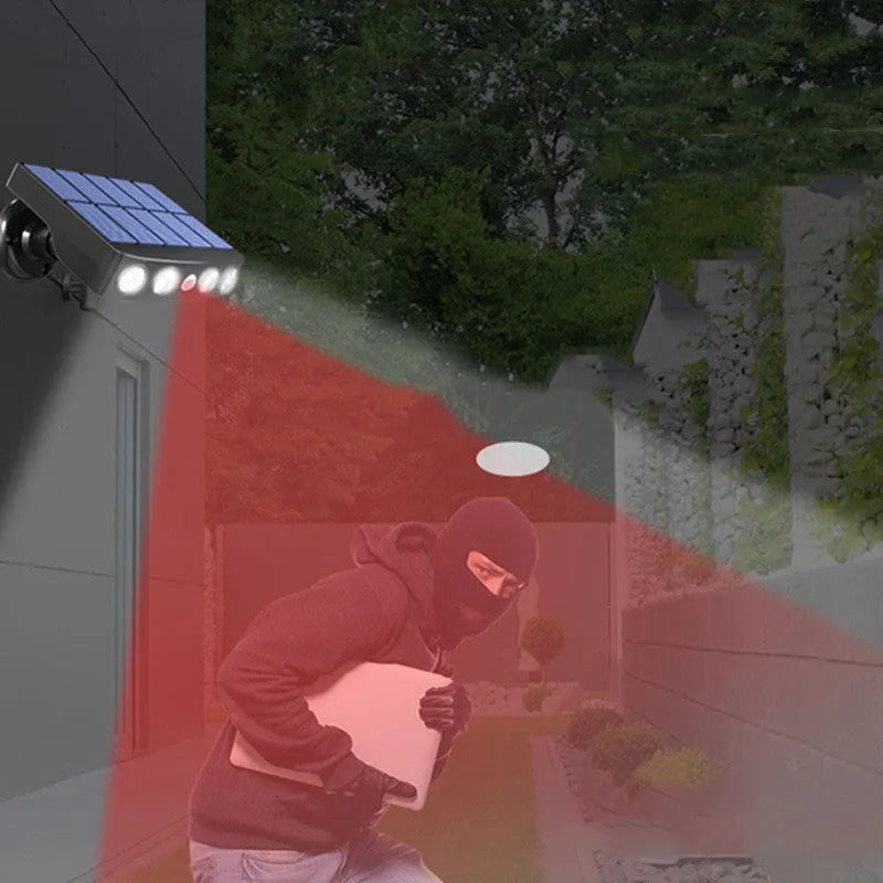 Black outdoor wall light with motion sensor for garden security lighting