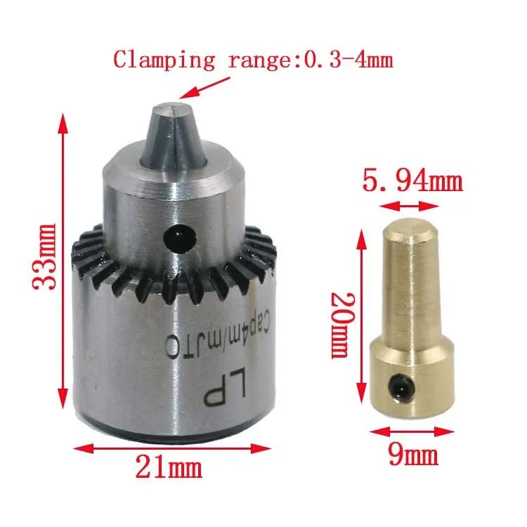 Hard alloy drill chuck set with sleeve chuck and tail hole models for 3.17mm drill bits