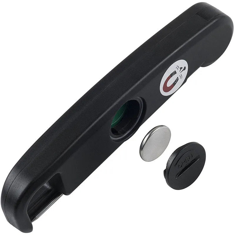 Digital food thermometer probe with ABS plastic body, black colour, and temperature display for cooking meat and baked goods