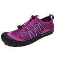Low-cut mesh and rubber water shoes for river tracing and swimming in grey colour.
