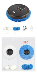 Automatic sweeping robot 3-in-1 with wet and dry mopping cloths, 65mm slim body, black colour