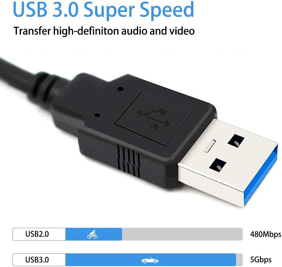 Black HDMI capture card with USB connector for 1080P game live broadcast streaming