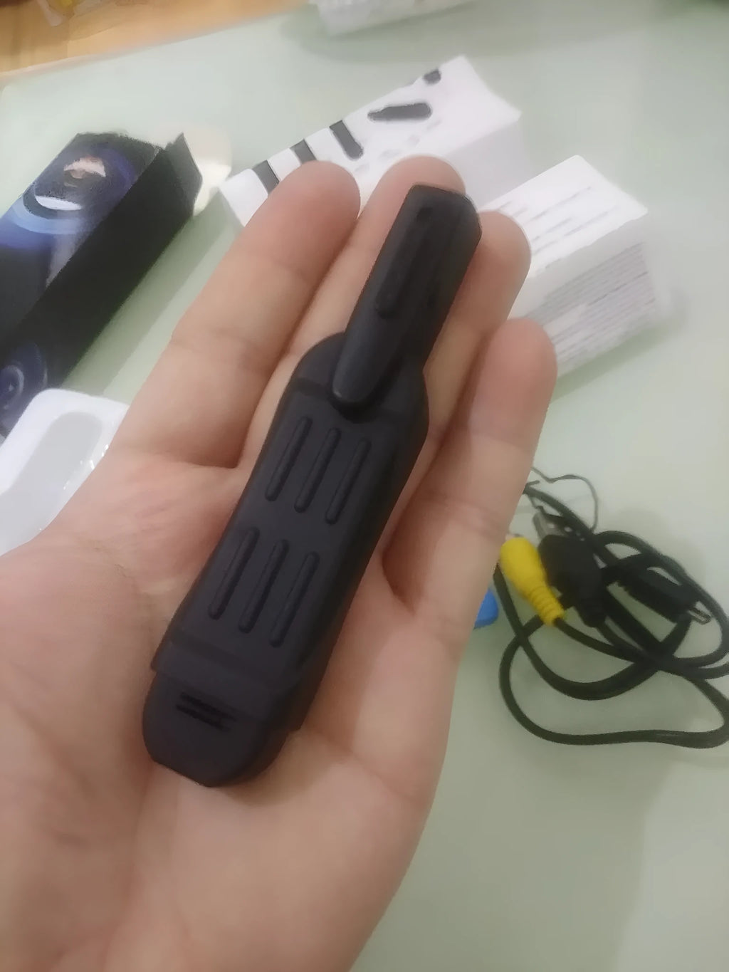 1080P HD hidden spy mini pocket pen camera in black with 8MP lens motion detection and built-in microphone