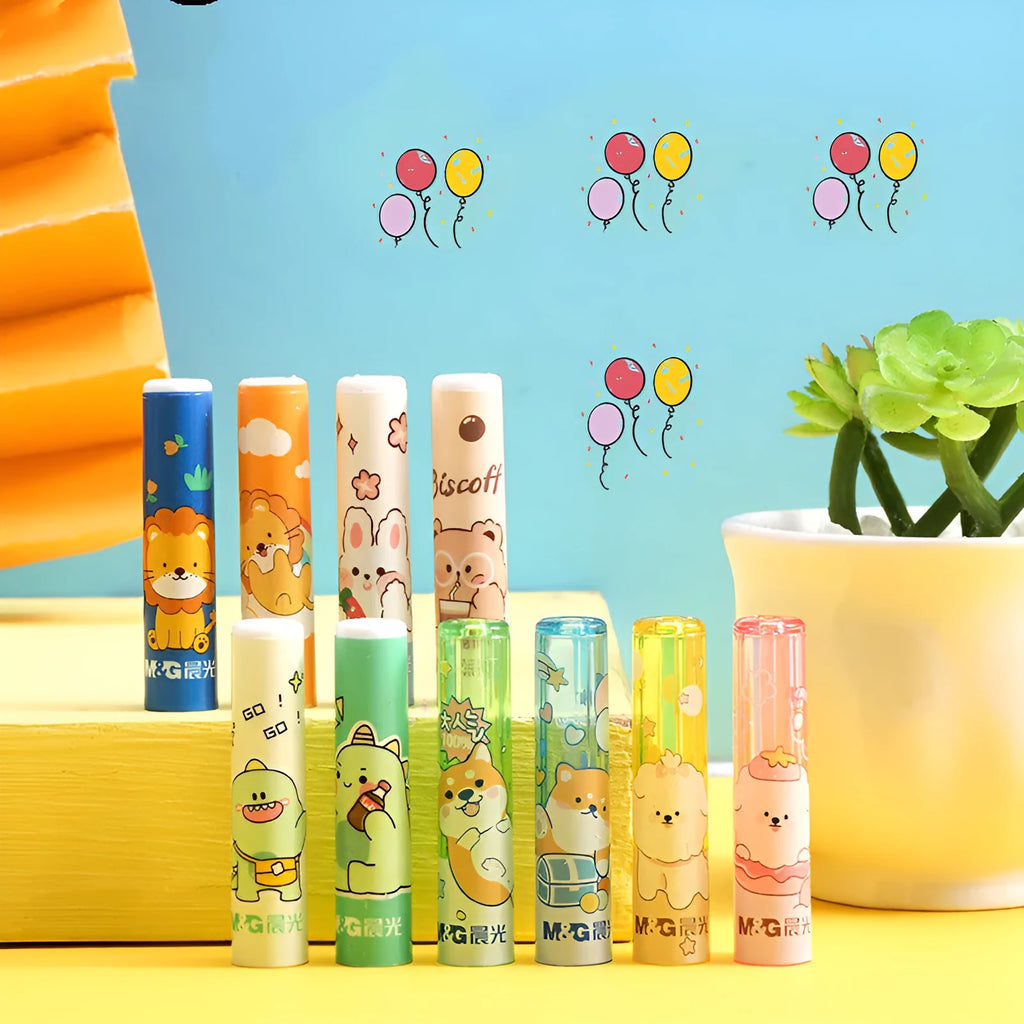 24 pack universal pen caps with safety vent, four designs White Rabbit, Little Dinosaur, Blue Puppy, Pink Puppy, lengthened extender for children