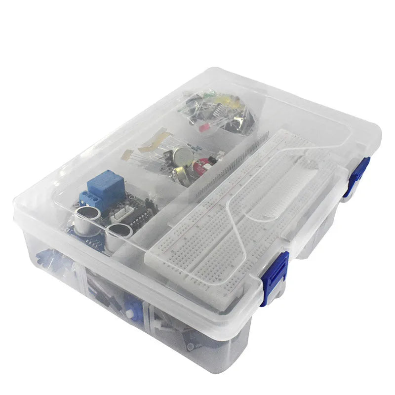 Arduino Uno R3 starter kit with RFID sensor in white plastic storage box