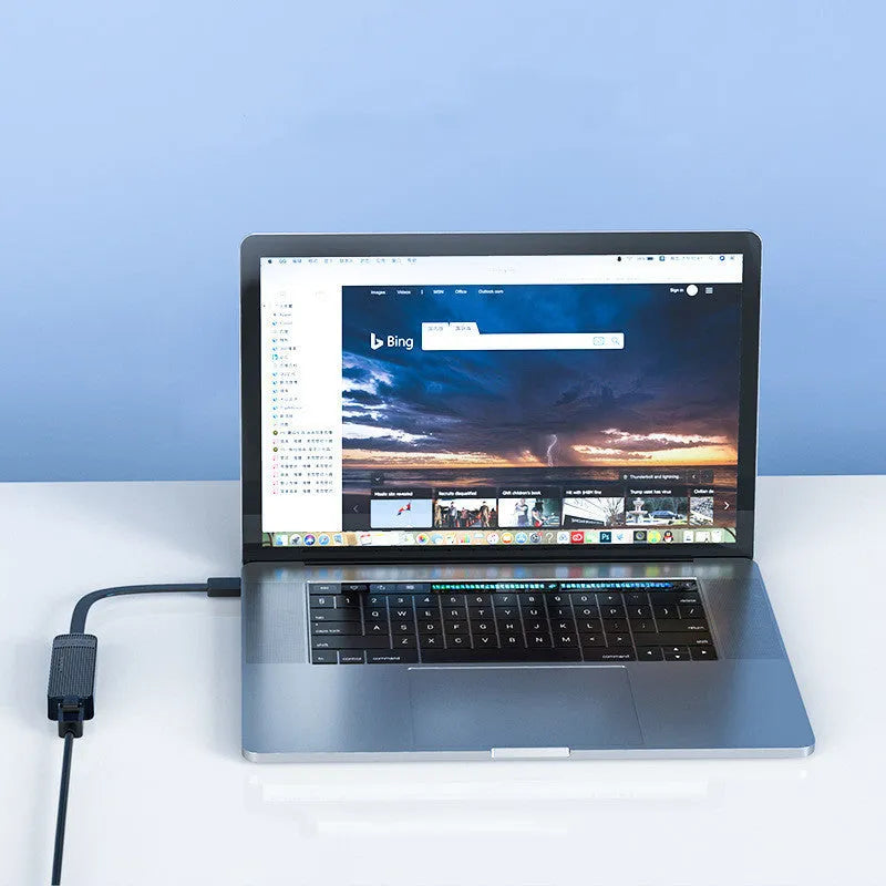 USB to Ethernet adapter for desktop laptop all-in-one computer 100Mbps black white