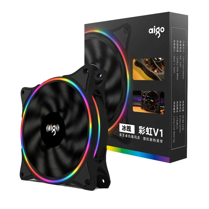 Patriot Rainbow V1 black desktop host computer case fan with radiator-type design