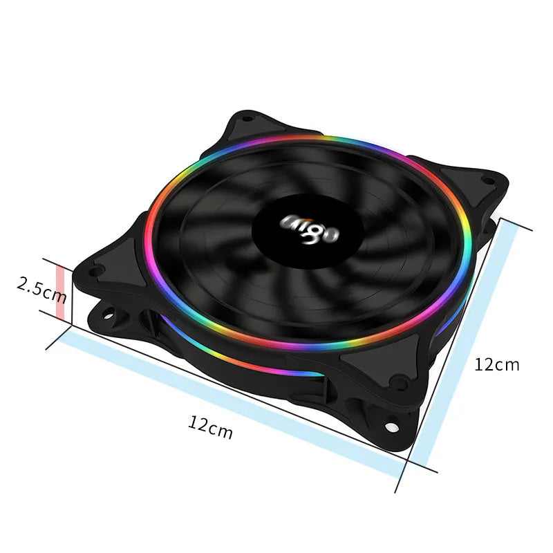 Patriot Rainbow V1 black desktop host computer case fan with radiator-type design
