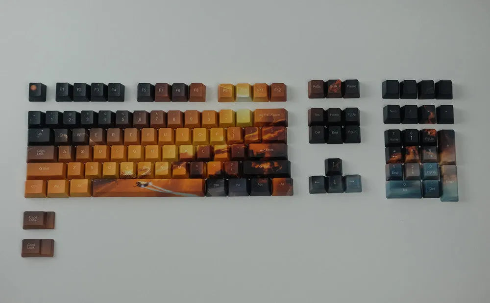 Saturn engraved mechanical keyboard replacement keycaps for G-axis and Cherry axis compatibility