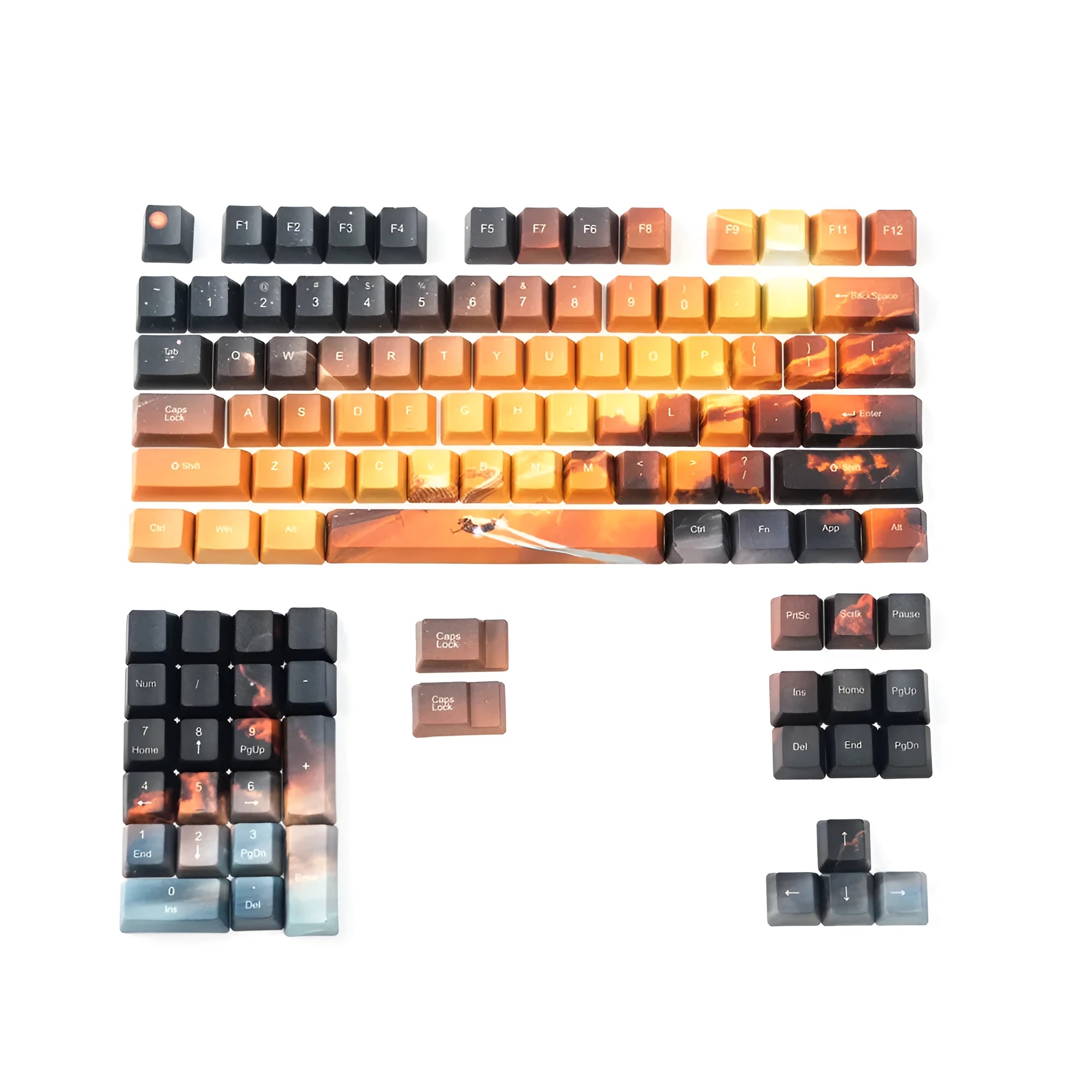 Saturn engraved mechanical keyboard replacement keycaps for G-axis and Cherry axis compatibility