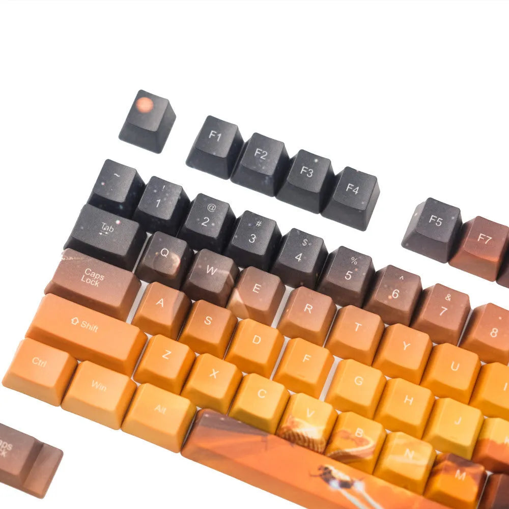 Saturn engraved mechanical keyboard replacement keycaps for G-axis and Cherry axis compatibility