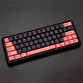 PBT sublimation keycap set in black pink colour with animation print for 104-key keyboard