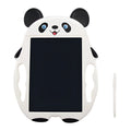 Panda-design LCD electronic drawing board with a clear button on a blue ABS plastic frame.