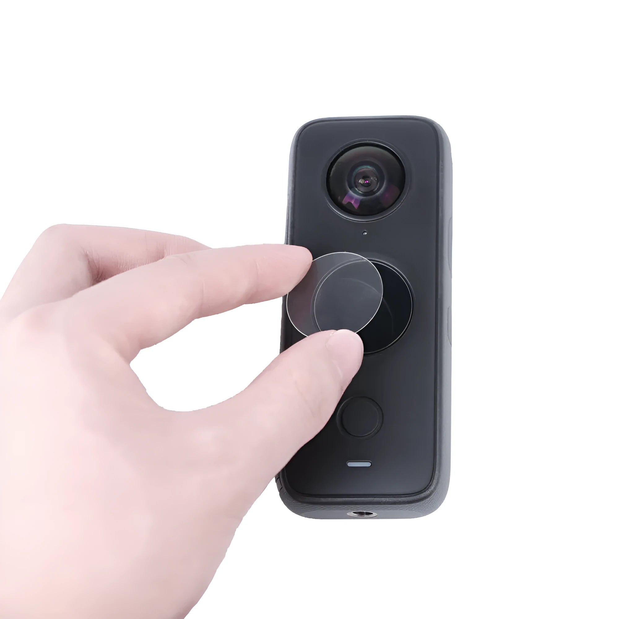 Insta360 ONE X2 black tempered glass screen protector with cleaning bag