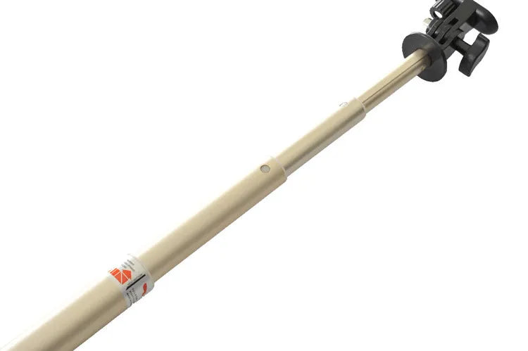 Aluminum alloy selfie stick with telescopic pole and Bluetooth remote for mobile phone photography