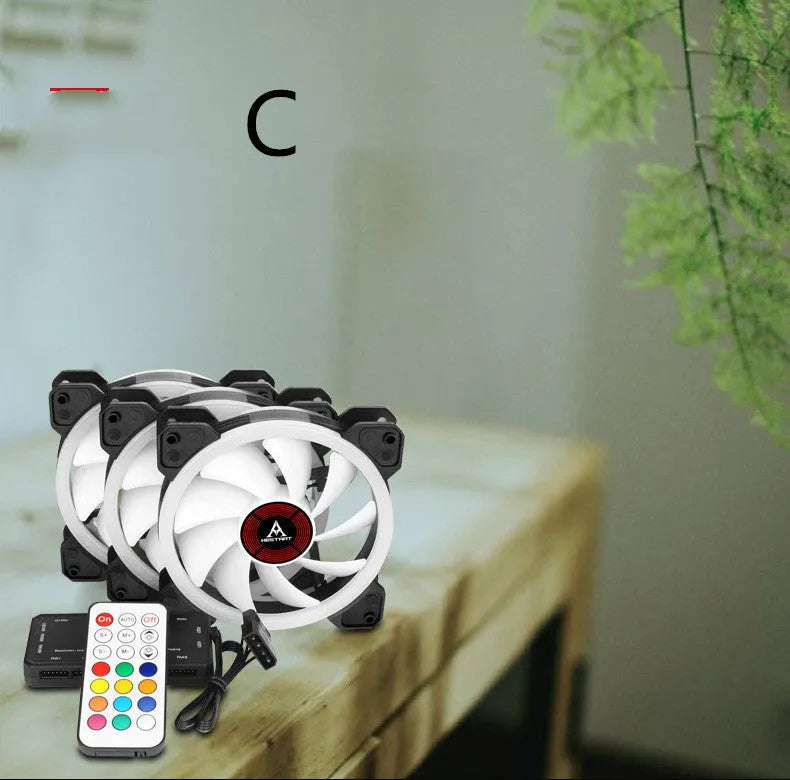 Camouflage patterned 12cm RGB computer chassis cooling fan.