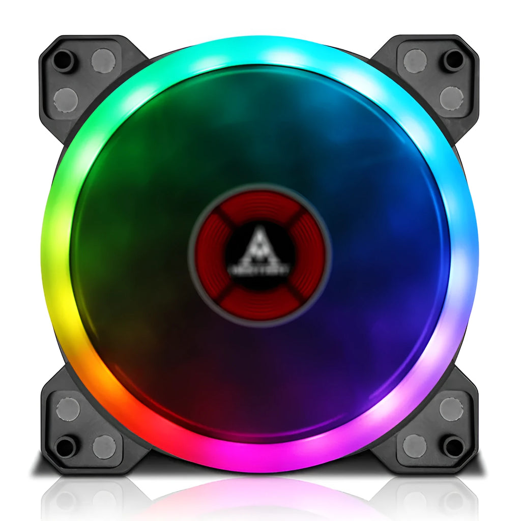 Camouflage patterned 12cm RGB computer chassis cooling fan.