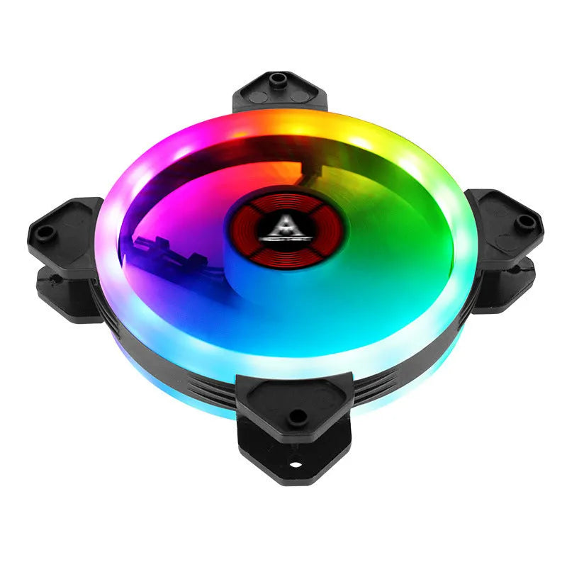 Camouflage patterned 12cm RGB computer chassis cooling fan.