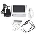 White dental root canal length measuring instrument with 4.5 inch colour screen and rechargeable battery on a clinic tray