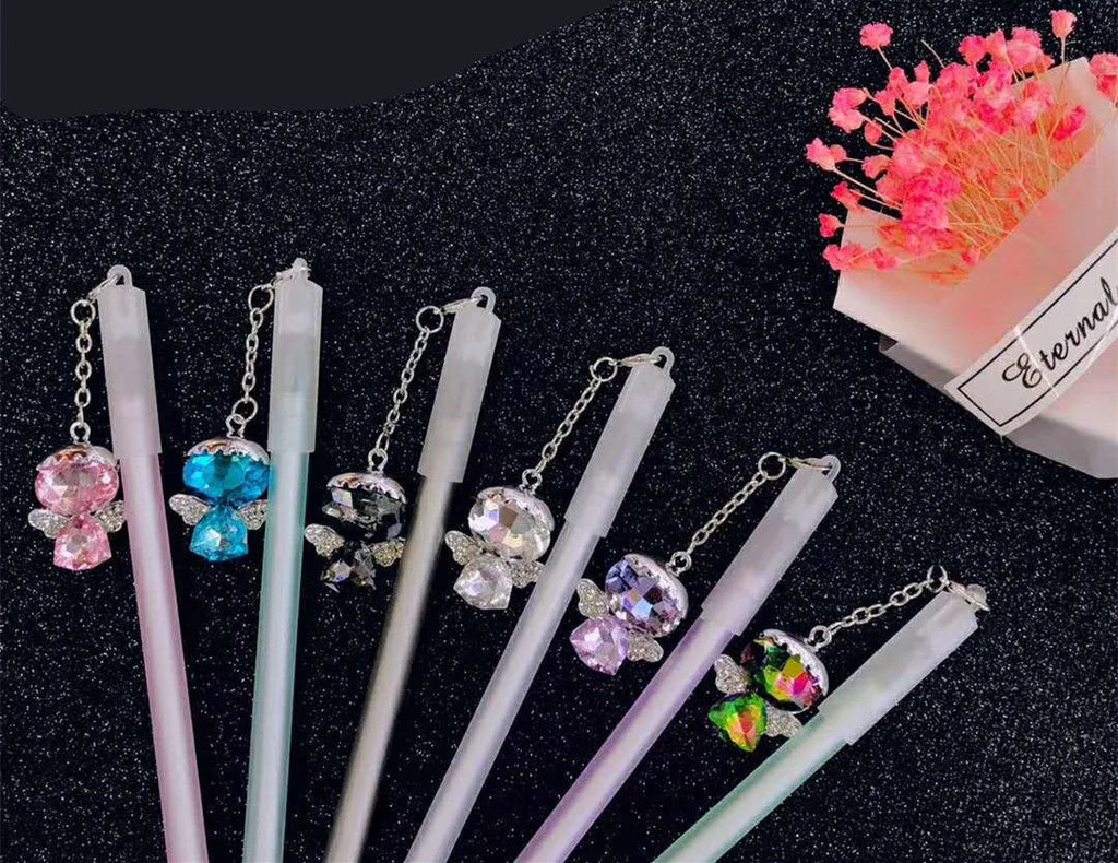 Little Angel Girl Water Pendant Gel Pen with decorative water feature and 0.5mm fine tip
